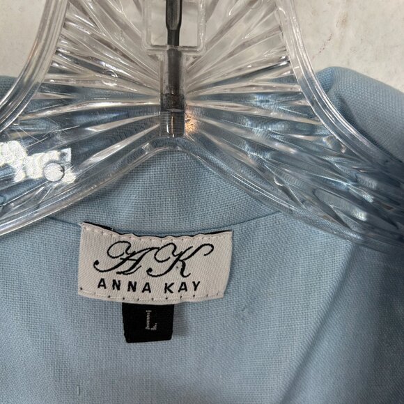 Anna Kay ladies blazer large blue suit jacket double breasted capsule minimalist - Picture 2 of 12